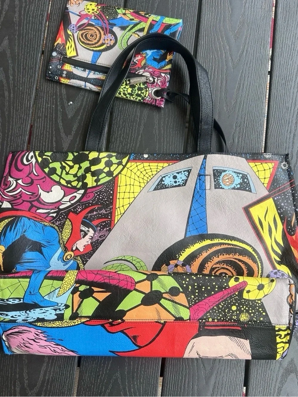Loungefly Marvel Doctor Strange Comic Book Tote Bag & Pouch Set Vintage Rare